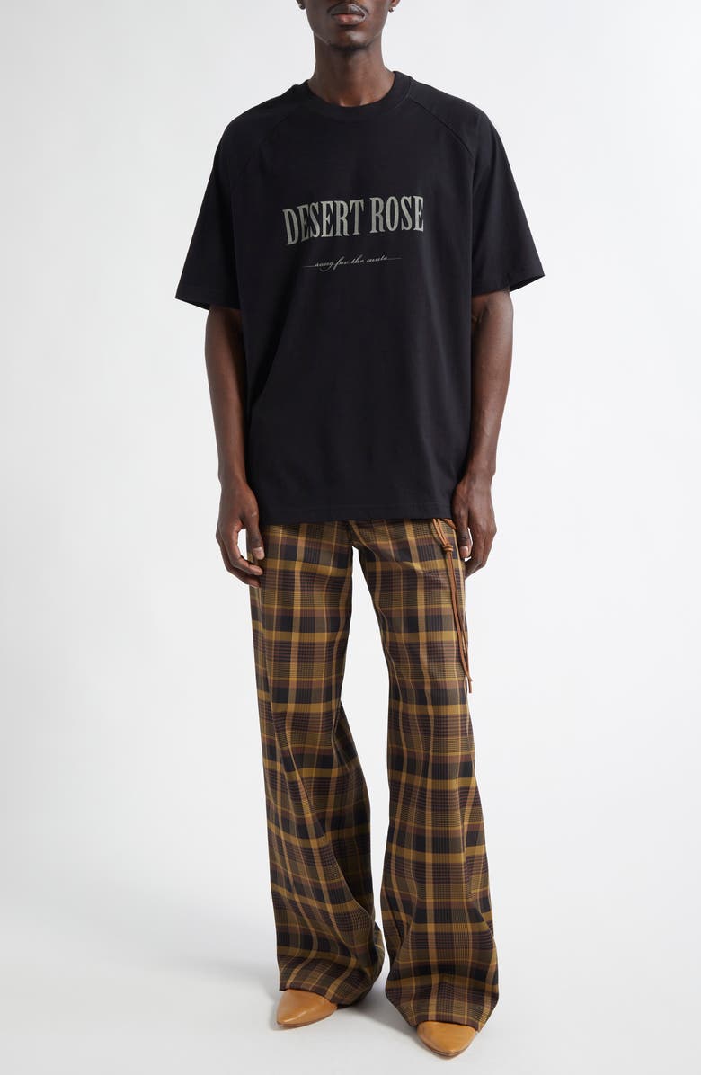 SONG FOR THE MUTE Plaid Wide Leg Pants, Alternate, color, 