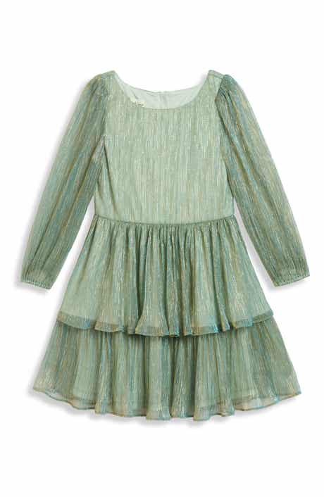 Kids' Amanda Shimmery Pleated Party Dress