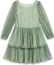 Pippa & Julie Kids' Amanda Shimmery Pleated Party Dress
