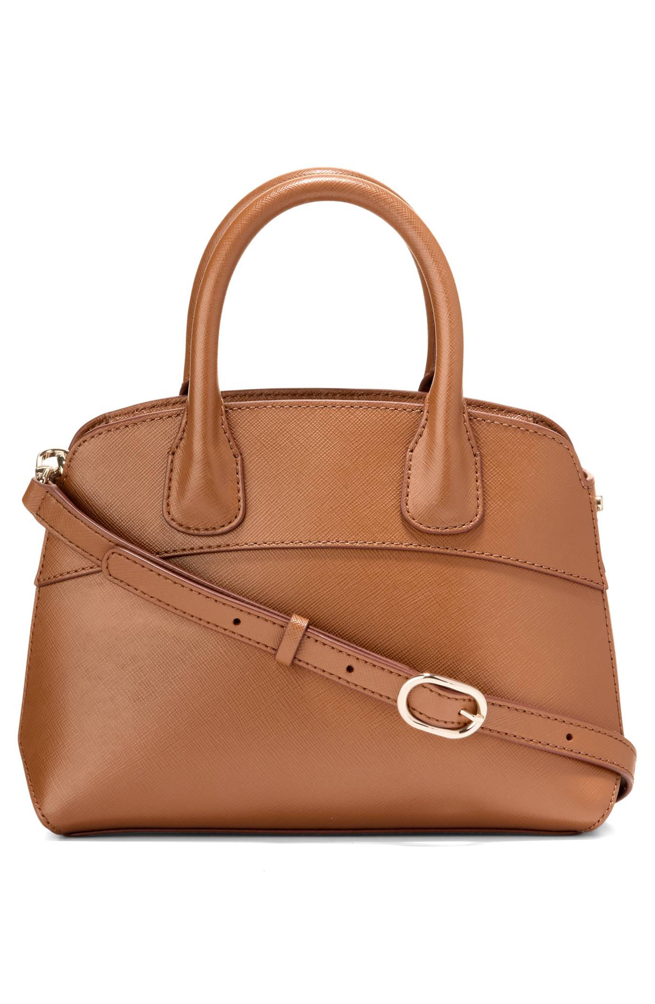 The Lady Small Satchel Bag, Alternate, color, NEW CARAMEL