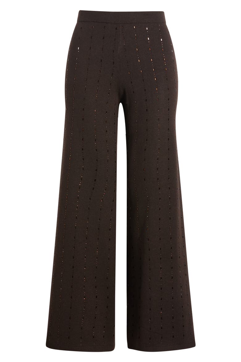 Bead Detail Knit Pants, Main, color, BAROLO HEATHER