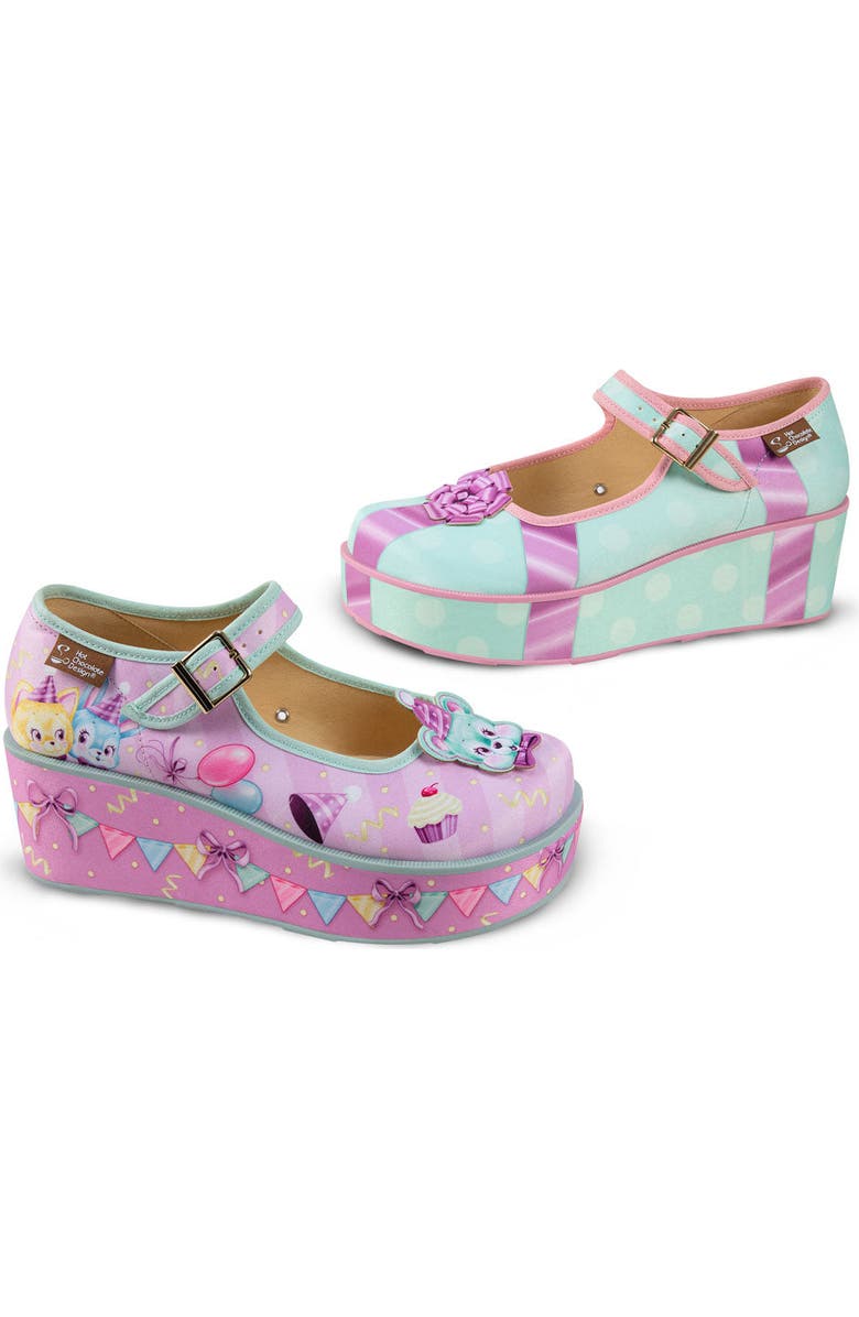 Hot Chocolate Design Birthday Buddies Women's Mary Jane Platforms, Alternate, color, Birthday Buddies
