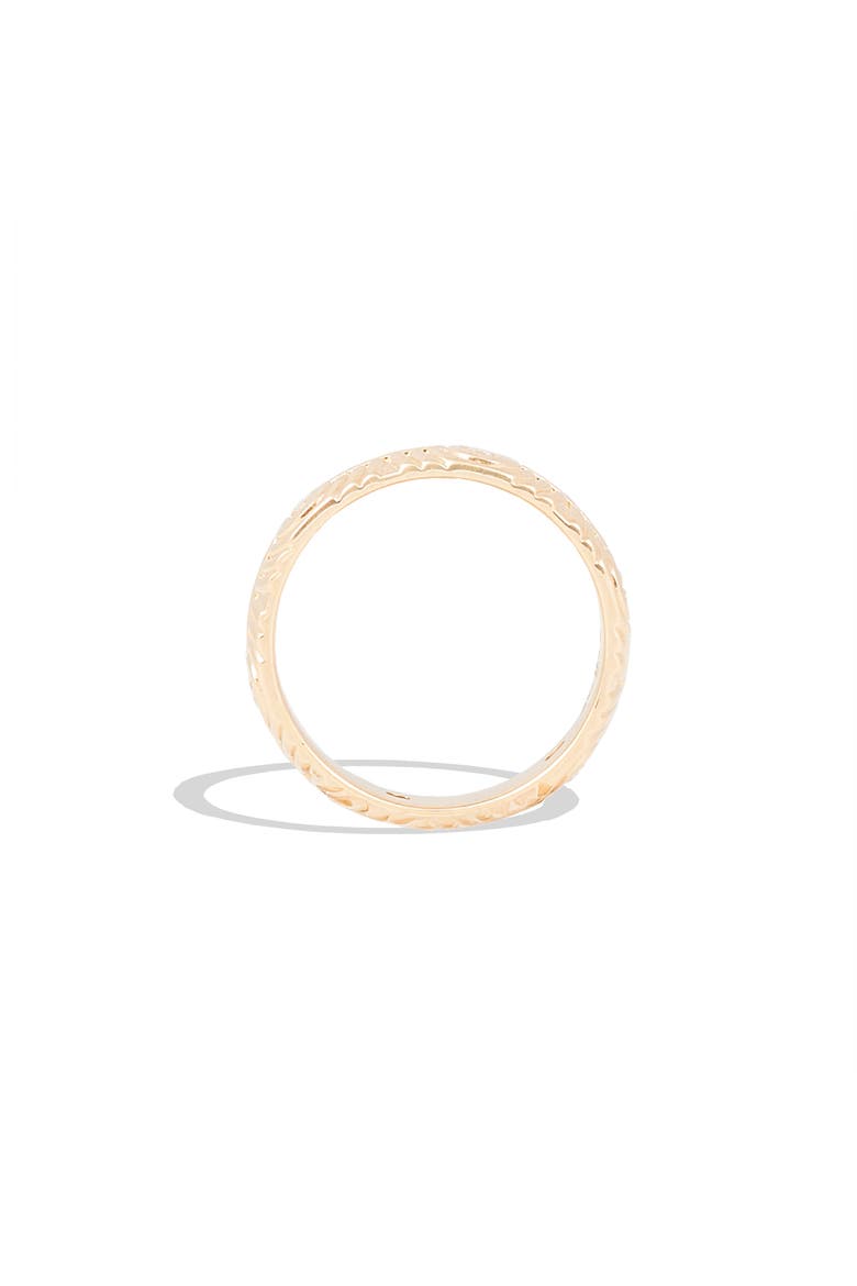 Revel Ribbed Stacking Band, Alternate, color, Pink Sapphire- Gold