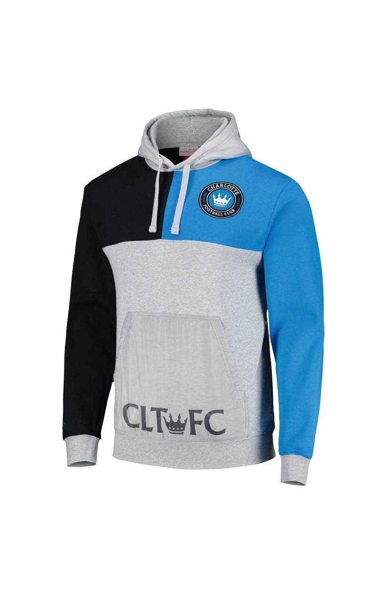Mitchell & Ness Men's Mitchell & Ness Gray Charlotte FC Tie Breaker Pullover Hoodie, Alternate, color,