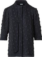 Akris punto Boho Clip Dot Techno Georgette Scarf Neck Shirt