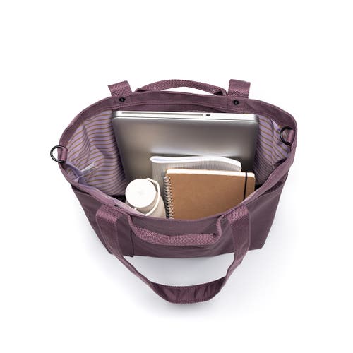 Lefrik Raw Tote Bag In Burgundy