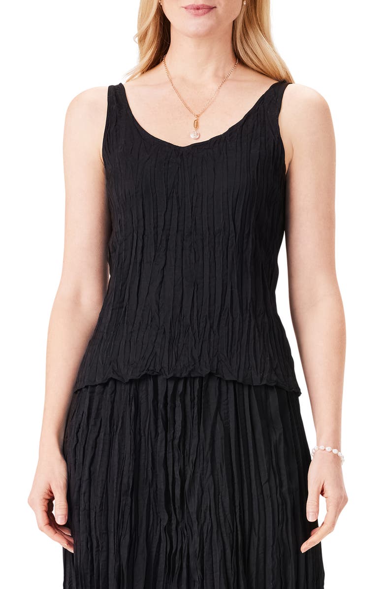 NIC+ZOE Crinkle Crush Plissé Tank, Main, color,