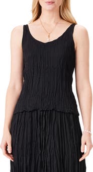 NIC+ZOE Crinkle Crush Plissé Tank