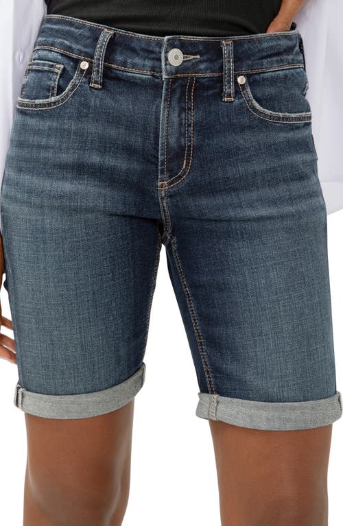 Silver Jeans Co. Elyse Curvy Denim Bermuda Shorts In Indigo