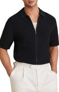 Reiss Comet Short Sleeve Zip-Up Polo Sweater