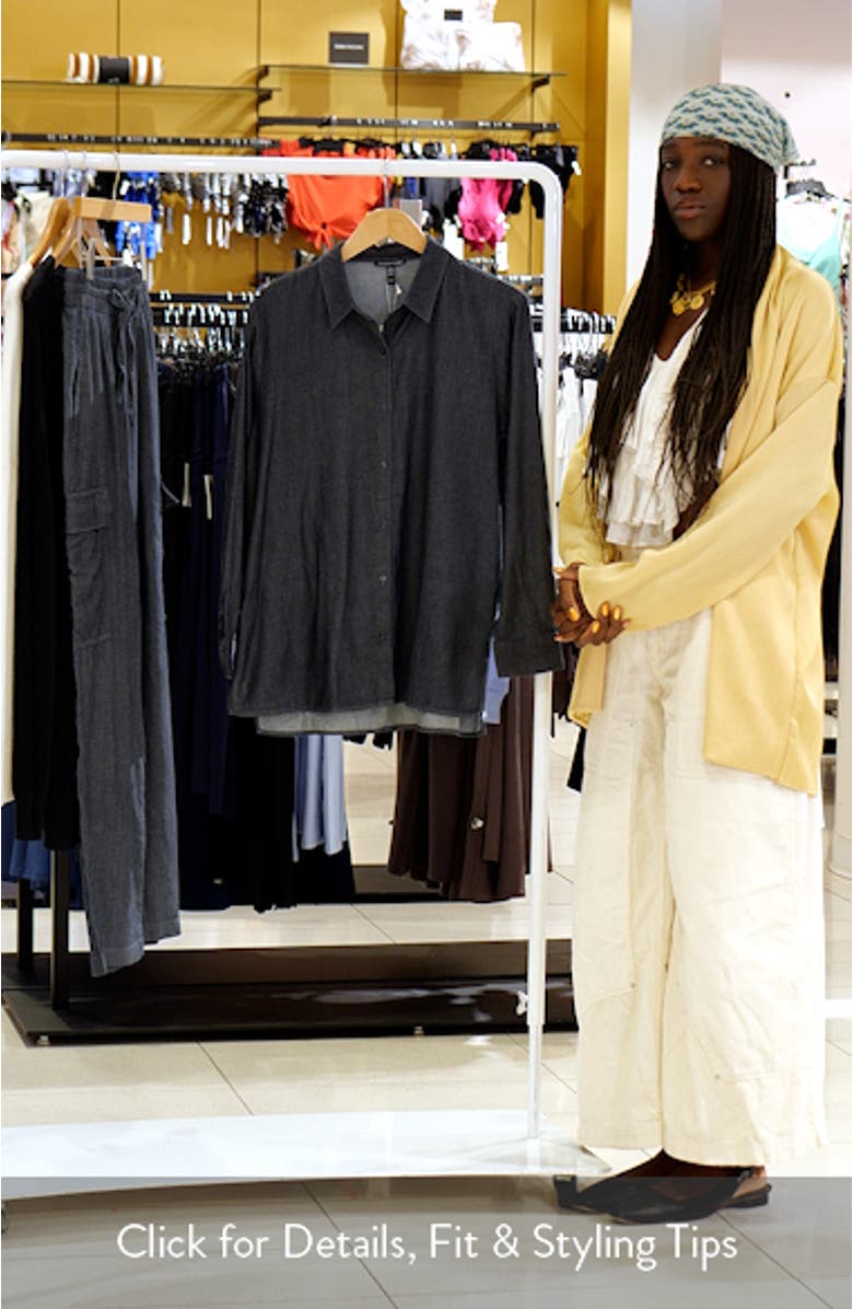 Classic Long Sleeve Organic Cotton Chambray Button-Up Shirt, sales video thumbnail