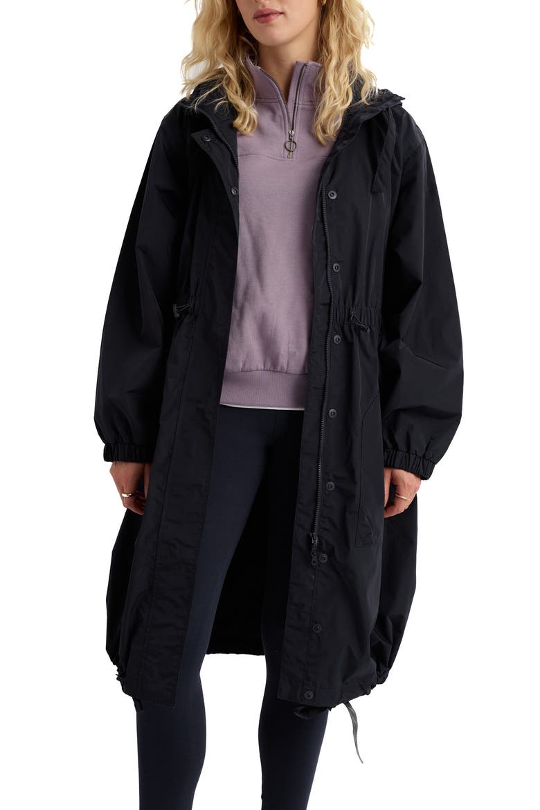 Skyllen Waterproof Hooded Rain Coat, Main, color, INKWELL