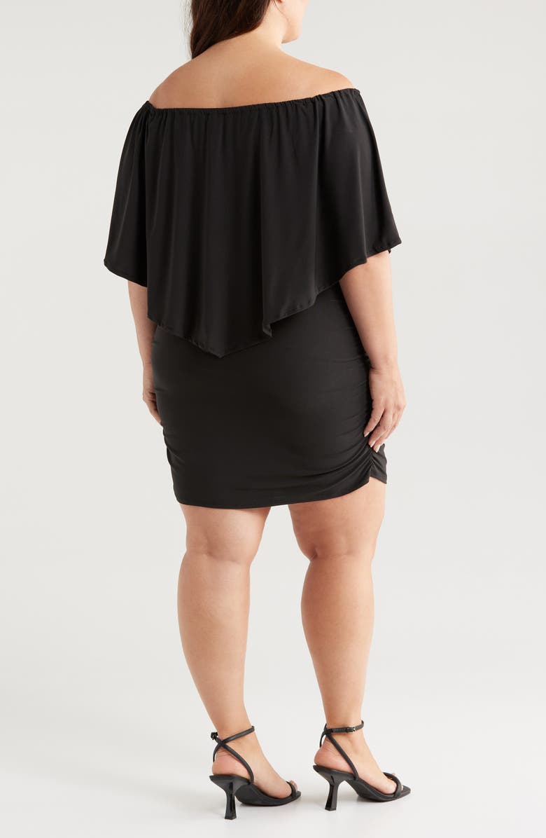 24seven Comfort Apparel Convertible Neck Body-Con Dress, Alternate, color, Black