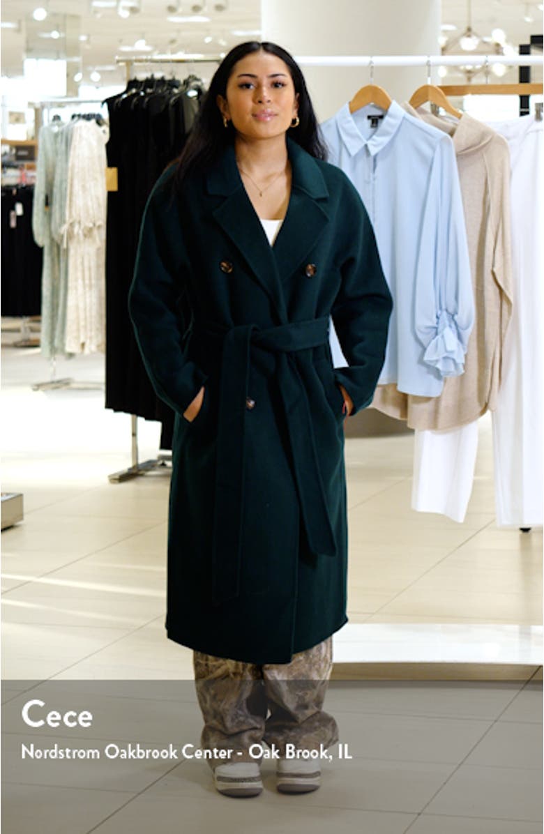 Standing Still Belted Wool Blend Coat, sales video thumbnail