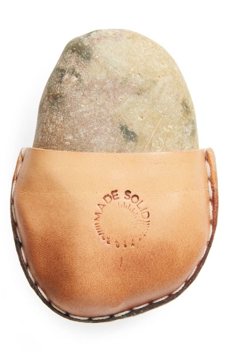 Made Solid Medium Leather Wrapped Stone, Alternate, color,