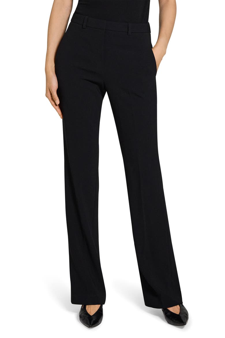 Slim Fit Flare Trousers, Main, color, BLACK