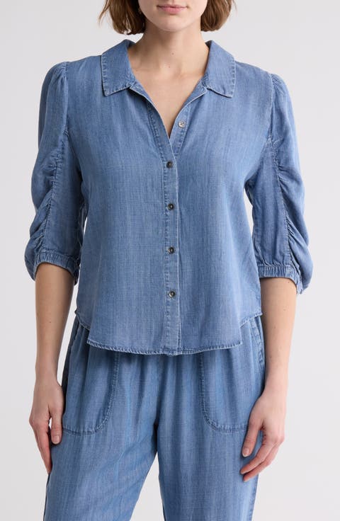 Toulouse Puff Sleeve Button-Up Shirt