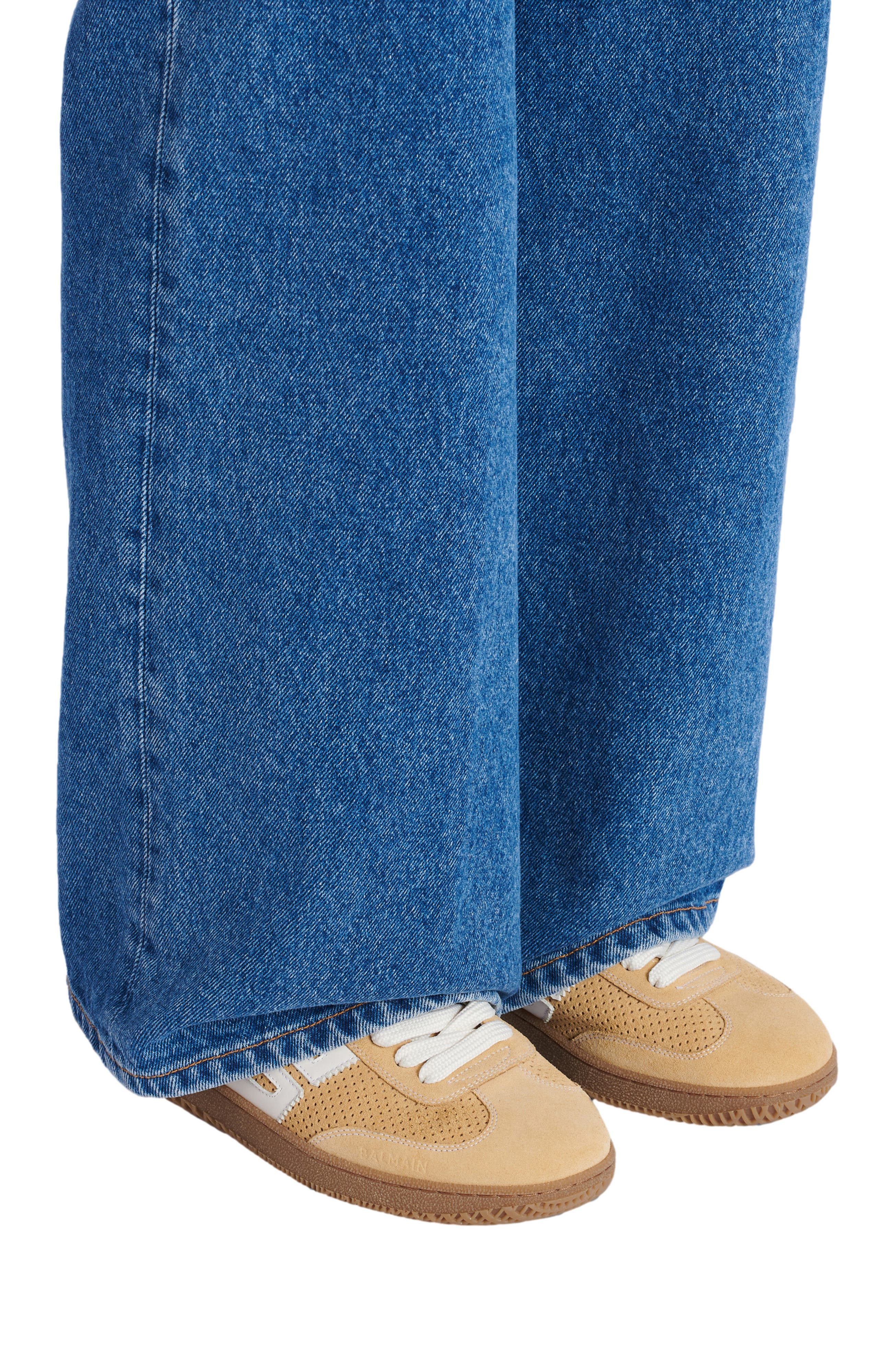 Balmain Suede Balmain Swan trainers, Alternate, color, Beige