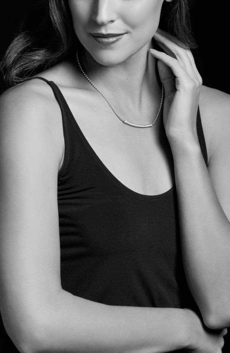 LAGOS Caviar Spark Diamond Bar Necklace, Alternate, color, 