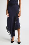 Veronica Beard Hartley Lace Detail Asymmetric Slip Skirt