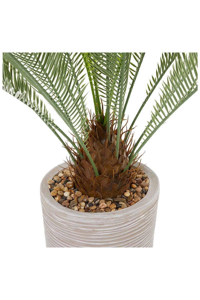 Sago Mat GINGER BIRCH STUDIO Green Faux Foliage Sago Palm Artificial Plant with ...