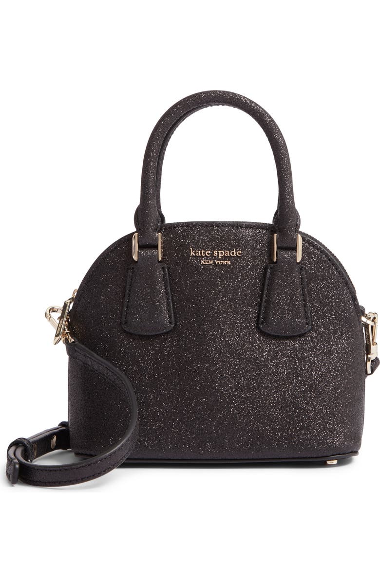Kate Spade New York mini sylvia glitter dome satchel, Main, color,