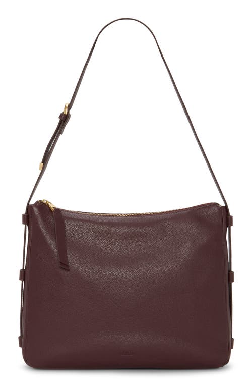 Vince Camuto Noemi Leather Shoulder Bag In Burgundy