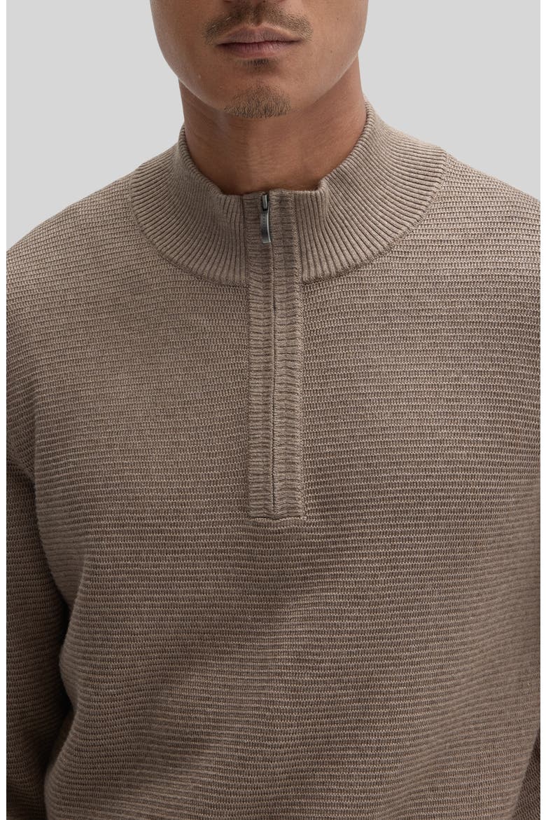 Gonzalo Quarter Zip Cotton Sweater, Alternate, color, SEQUOIA