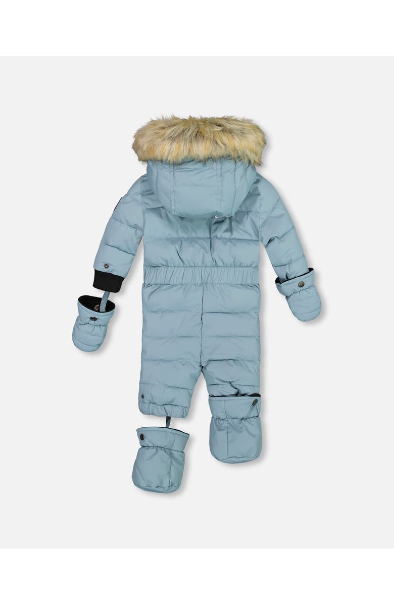 Deux par Deux Baby Boy's One Piece Baby Snowsuit Ash Blue, Alternate, color, 