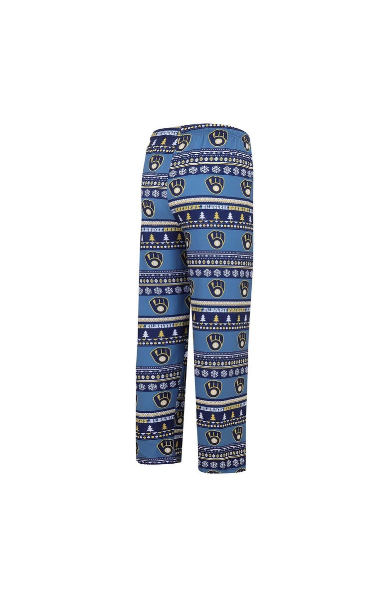 CONCEPTS SPORT Men's Concepts Sport Navy Milwaukee Brewers Knit Ugly Sweater Long Sleeve Top & Pants Set, Alternate, color, Navy