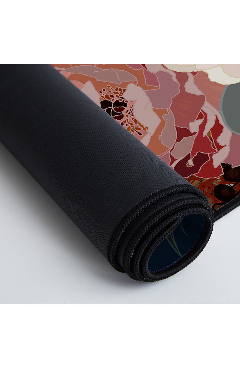 Deny Designs Brielle Boho Floral Print Desk Mat, Alternate, color, Brown/ Black/ Pink Multi