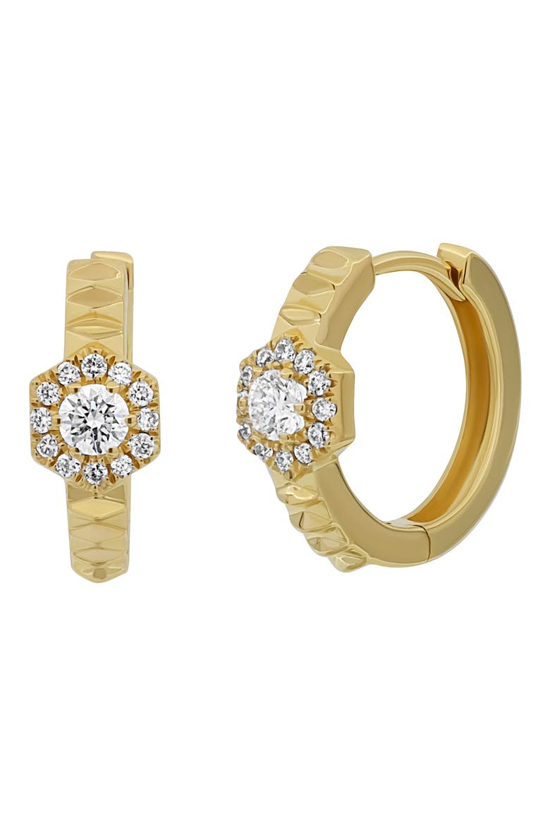 Cleo Diamond Hoop Earrings, Main, color, 18K YELLOW GOLD
