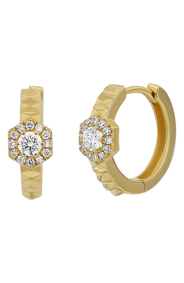 Bony Levy Cleo Diamond Hoop Earrings, Main, color, 18K Yellow Gold