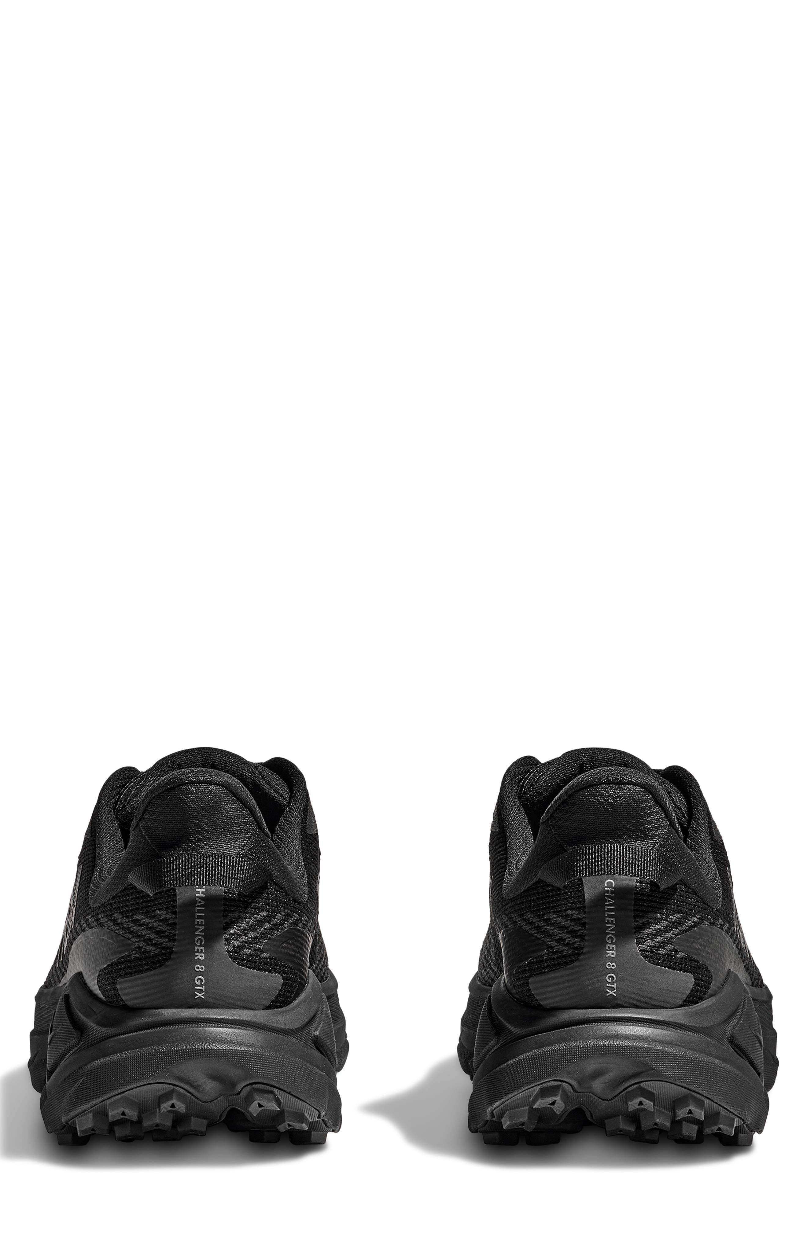 HOKA Challenger 8 GTX Gore-Tex<sup>®</sup> Waterproof Trail Running Shoe, Alternate, color, Black / Carbon Black