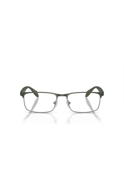 Emporio Armani 56mm Rectangle Optical Glasses In Green