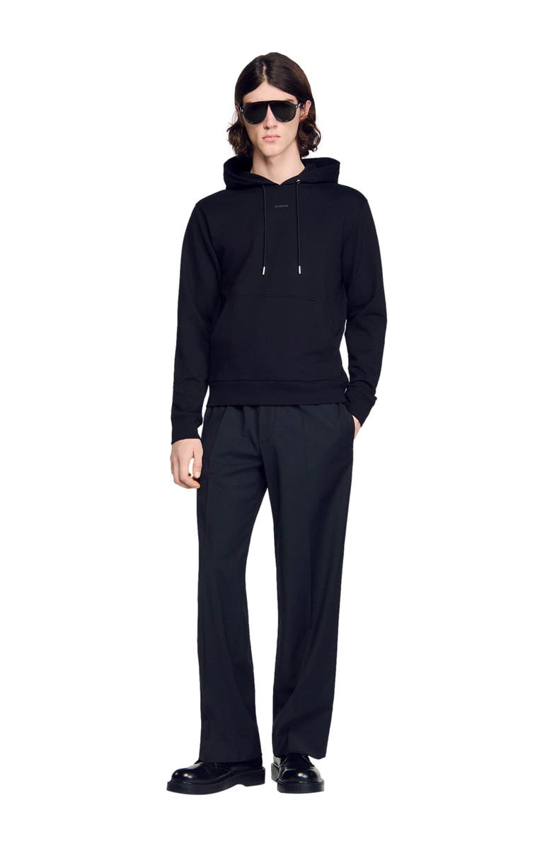 SANDRO Logo sweatshirt, Alternate, color, Black