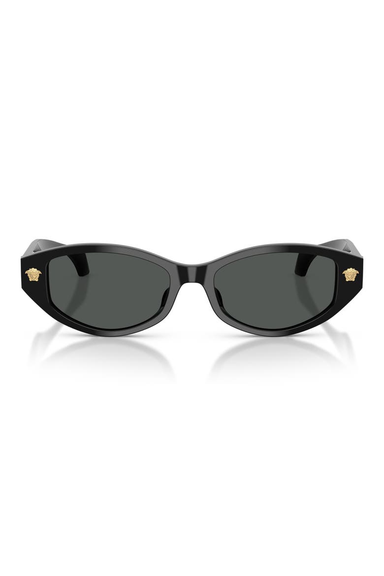 54mm Cat Eye Sunglasses, Main, color, BLACK / DARK GREY