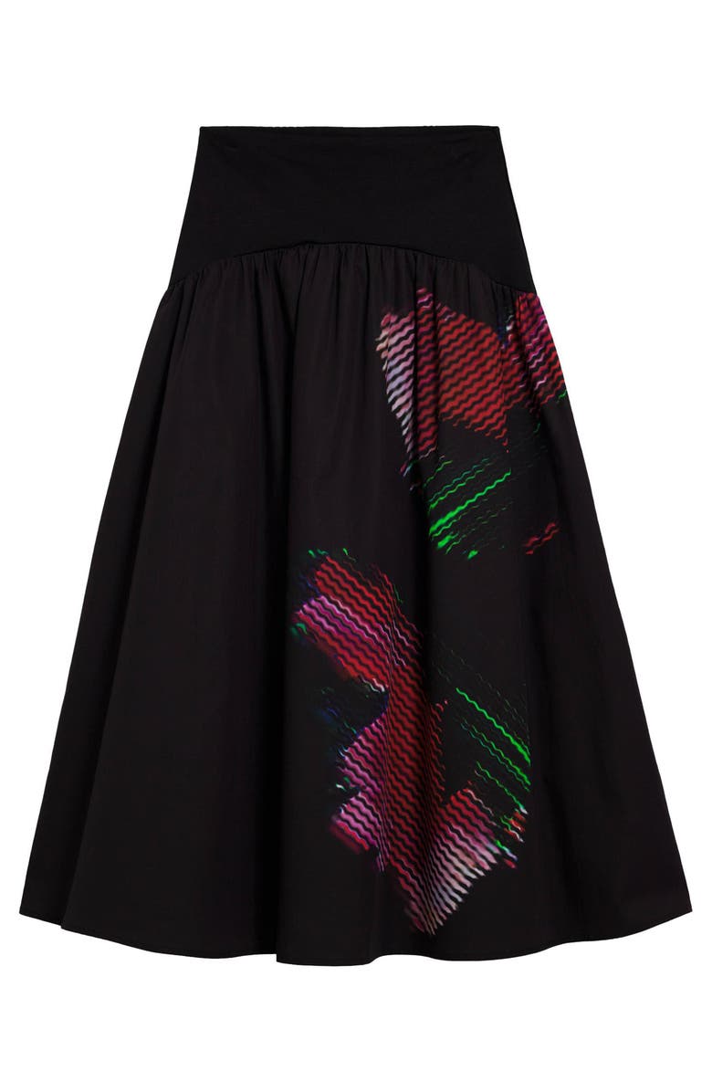Desigual Evase Circle Skirt, Alternate, color, Black