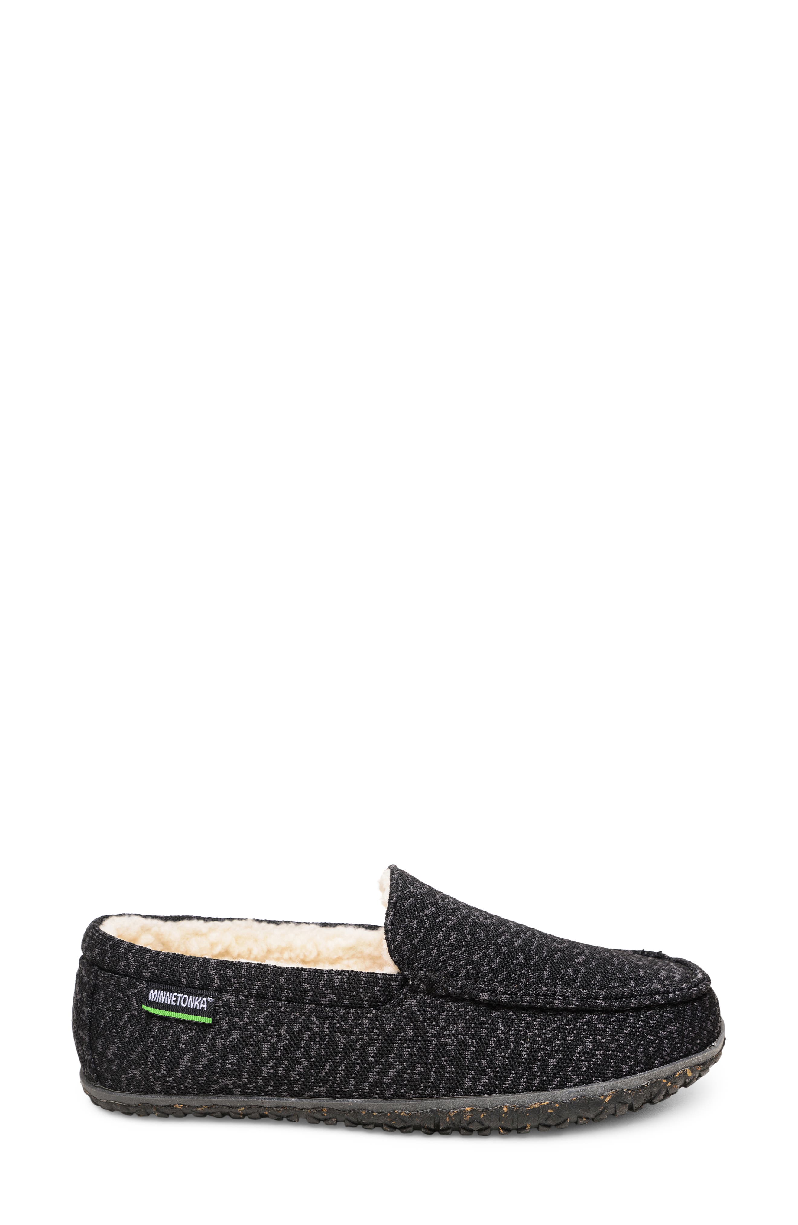 Minnetonka Elm Slipper, Alternate, color, Black