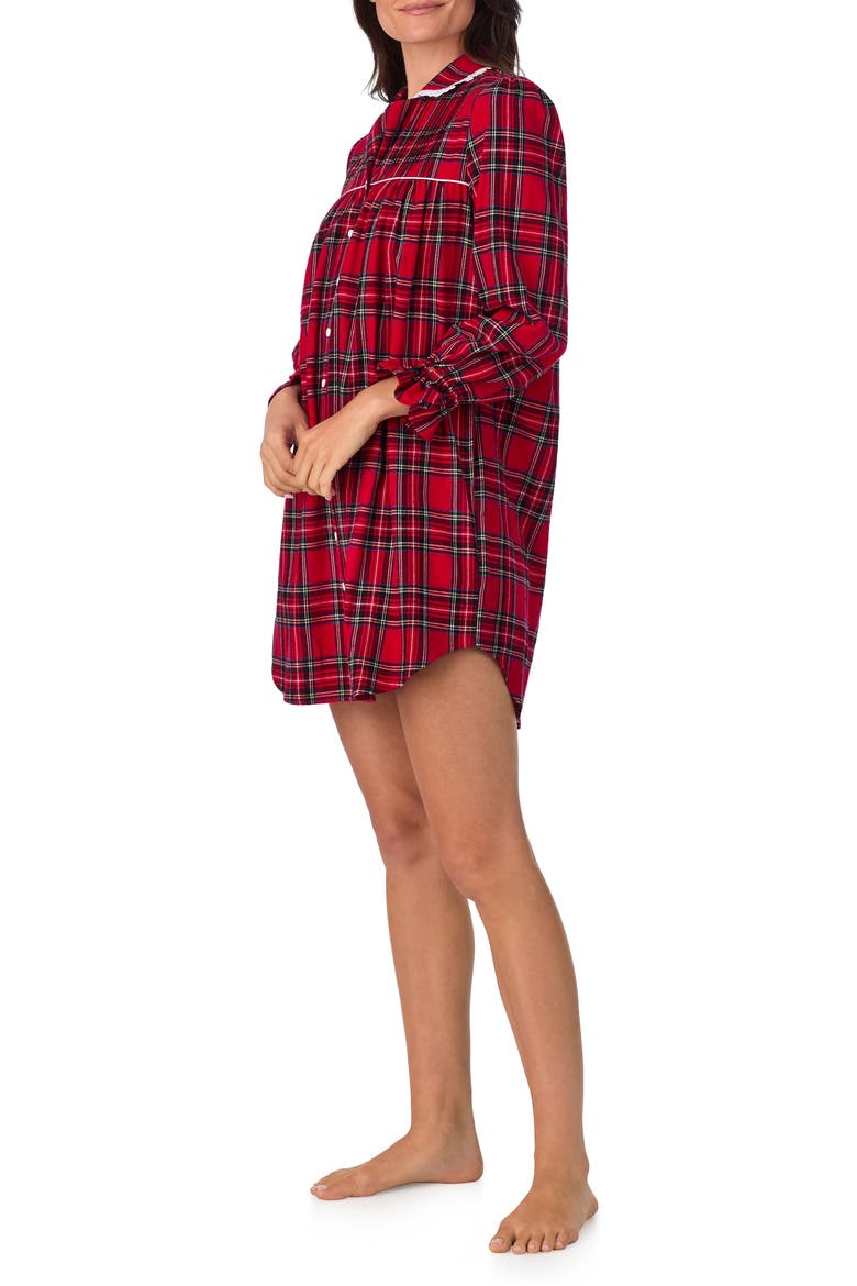 Flannel Nightgown, Alternate, color, REDPLAID