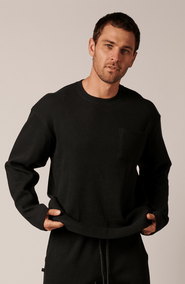 LEISURE LAB Cozy Cotton Crewneck