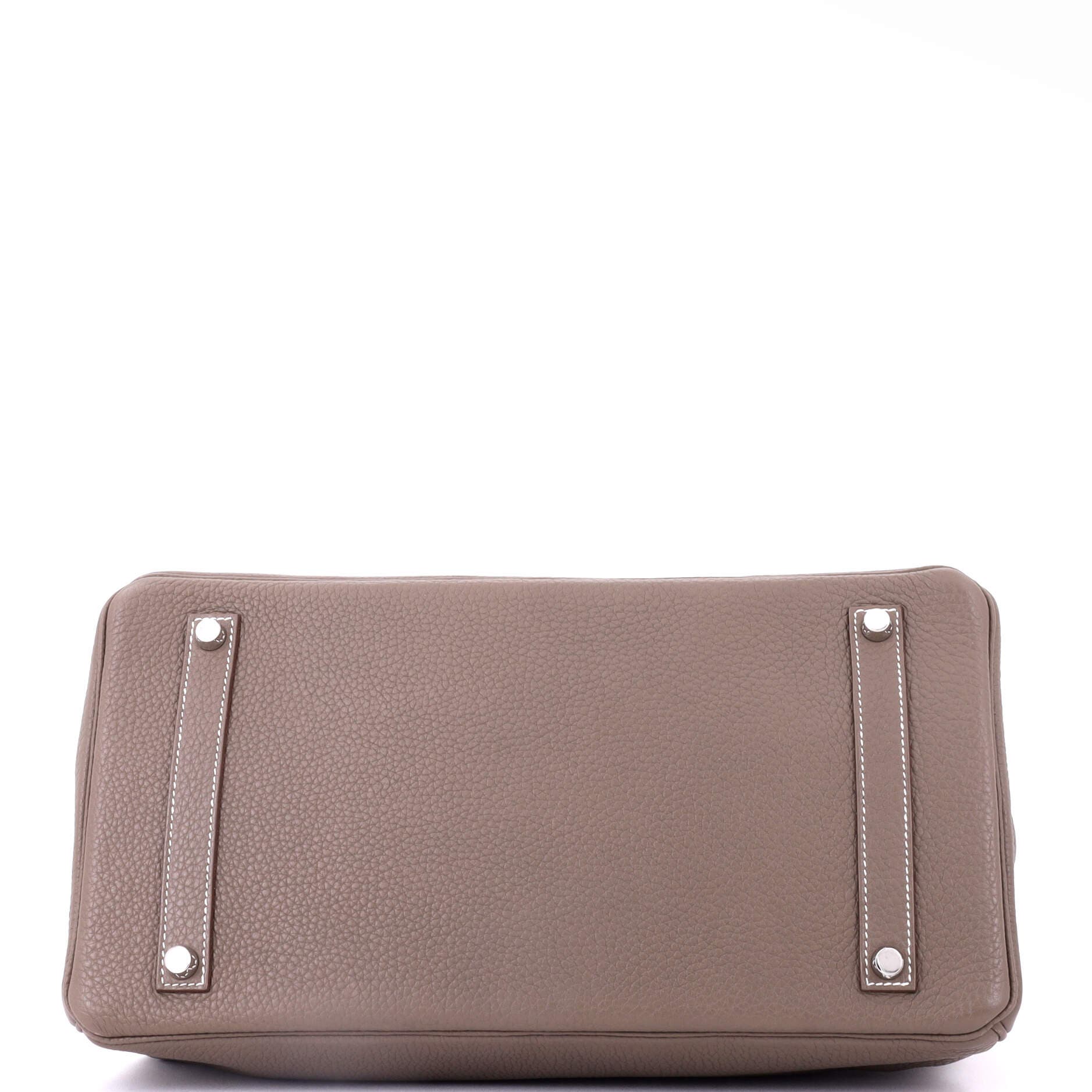 Pre-Owned Hermes Birkin Handbag Grey Clemence with Palladium Hardware 35, Alternate, color, Etoupe