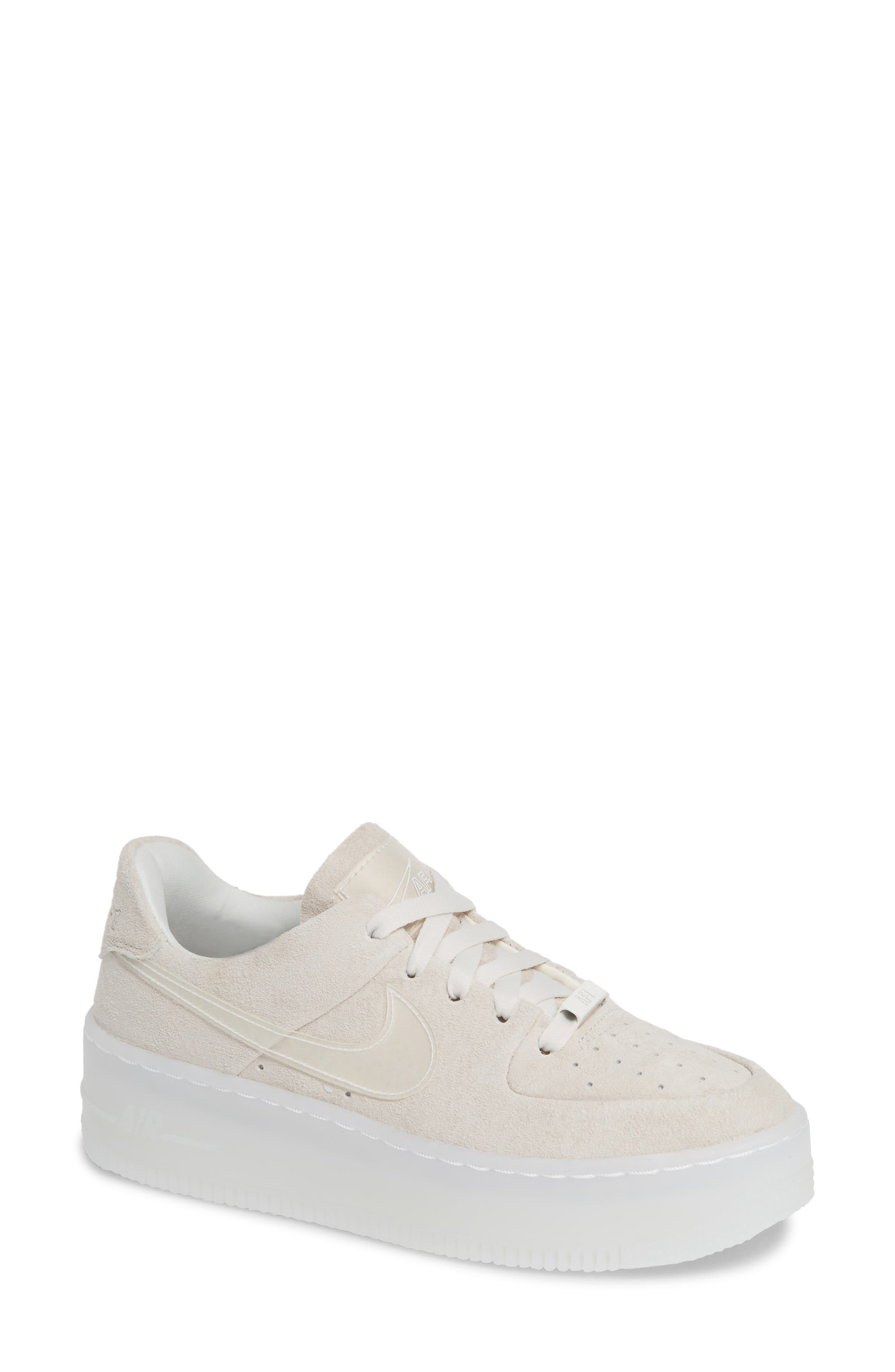 Air Force 1 Sage Low Platform Sneaker, Main, color, PHANTOM/ WHITE