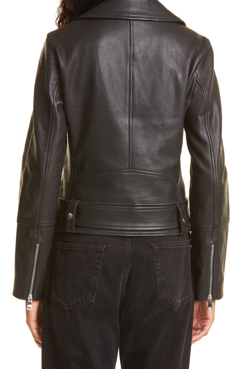 Club Monaco Classic Leather Moto Jacket, Alternate, color, 