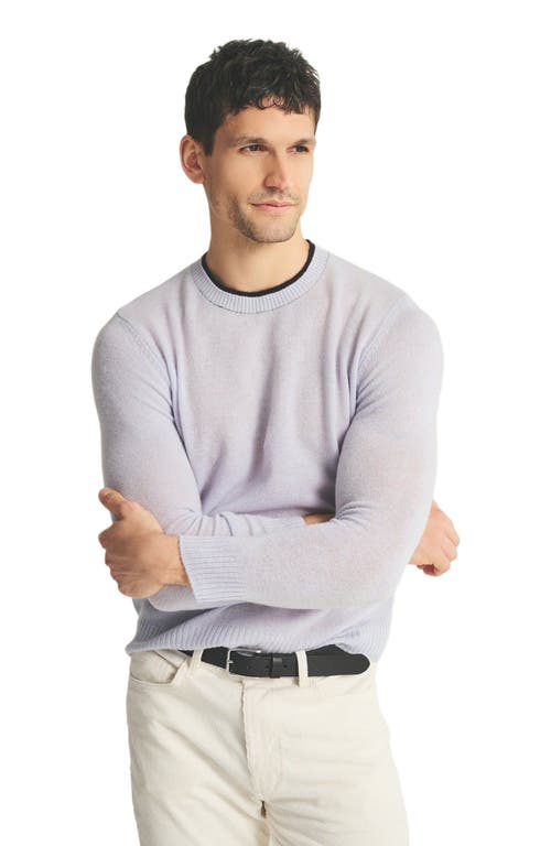 NAADAM Lightweight Cashmere Contrast Trim Crewneck Sweater in Ice Blue  product