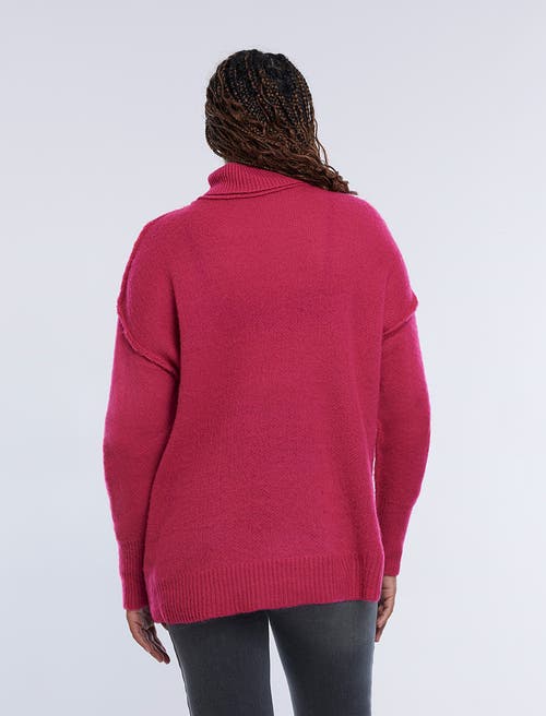 Motherhood Maternity Turtleneck Long Sleeve Knit Maternity Sweater In Cabaret