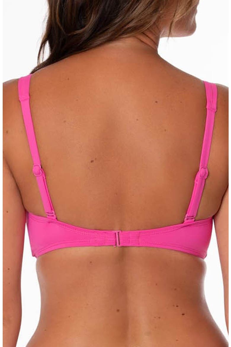 Vera Surplice Bikini Top, Alternate, color, AZALEA