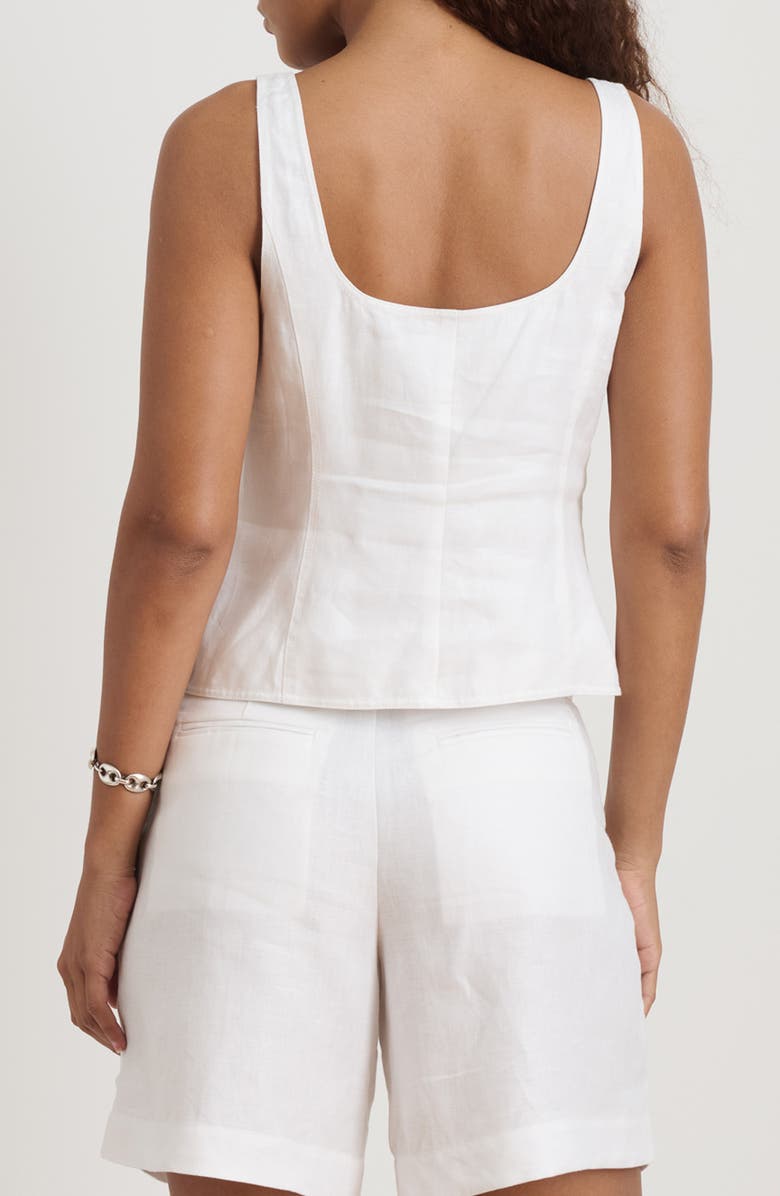 Alex Mill Luna Crop Linen Tank, Alternate, color, Off White