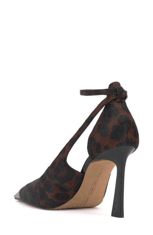 Vince Camuto Sachel Genuine Calf Hair Cap Toe Pump In Deep Natural