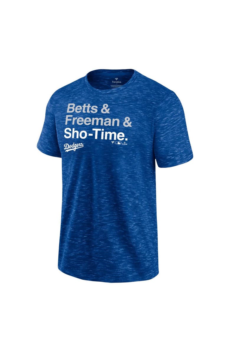 FANATICS Men's Fanatics Royal Los Angeles Dodgers Exclusive Betts & Freeman & Sho-Time T-Shirt, Alternate, color, 